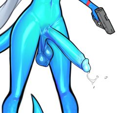 1futa 2023 3sdice animal_penis balls blue_skin colored_skin completely_nude cropped erection female focus_on_penis futa_only futanari gun holding holding_gun holding_weapon humanoid humanoid_penis large_penis lower_body more_at_source nara_(3sdice) navel nude original penis red_nails smooth_balls smooth_penis solo stomach tail testicles weapon white_background