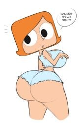 1girls ass ass_focus big_ass big_breasts big_butt biggies00 breasts busty cartoon_network clothing dat_ass debbie_turnbull debs_turnbull female female_only huge_ass huge_butt milf robotboy short_hair short_shorts solo_female solo_focus thick_thighs thighs voluptuous_female white_background wide_hips