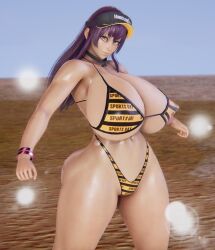 3d bikini bikini_bottom character_request desert huge_breasts massive_breasts neo_fire posing tagme