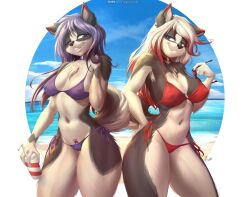 2girls big_breasts female furry original_characters tagme viejillox