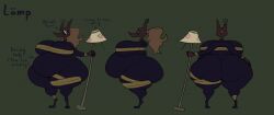 1girls anthro ass bbw belly big_ass big_belly big_butt chubby fat fat_ass female female_only hair holding_lamp holding_object huge_ass huge_belly huge_butt lamp lamp_(scaliecrocs) model_sheet obese obese_female overweight overweight_female ponytail reference_sheet scaliecrocs slime