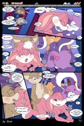 3_toes 4_fingers anthro babs_bunny breasts buster_bunny clothed clothing comic dam_(artist) dialogue english_text feet female fifi_la_fume fingers group hi_res lagomorph leporid male mammal mephitid page_73 plantigrade rabbit skunk speech_bubble straight_hair text tiny_toon_adventures toes toons toony train vehicle warner_brothers