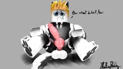 1boy 2022 3d anthro artist_logo black_paws black_tail boi_what_the_hell_boi cinema4d cinema_4d crying dog_penis furry fursuit half_furry male_only noseless roblox roblox_avatar robloxian signature thebigbuddy white_ears xd yellow_hair