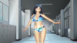 1girls 3d animated big_breasts bikini black_hair boobs bouncing_breasts breasts female long_hair looking_at_viewer loop mp4 music necklace sound tagme video z375