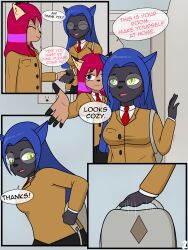 2022 2d chapter_1 comic deer dialogue elysia_(flyingtrace) feline flyingtrace furry june_(flyingtrace) oc original original_character page_2 page_number school_uniform self_upload