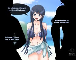 big_breasts bikini blue_eyes blue_hair bravebengal breasts busty danganronpa danganronpa_1 danganronpa_s:_ultimate_summer_camp hourglass_figure huge_breasts large_breasts maizono_sayaka sillouette smooth_skin straight voluptuous voluptuous_female