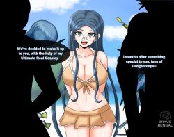 big_breasts bikini blue_eyes blue_hair bravebengal breasts busty danganronpa danganronpa_s:_ultimate_summer_camp danganronpa_v3 glasses hourglass_figure huge_breasts large_breasts shirogane_tsumugi sillouette straight_hair voluptuous voluptuous_female wig