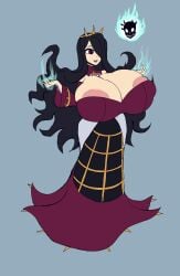 breast_expansion breasts_bigger_than_head dress growth huge_breasts metachoke queen_nancy skullgirls tagme witch