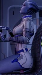 1girls 3d dildo dildo_sitting female female_only liara_t'soni mass_effect penetration potatofire777 sex_toy solo tagme