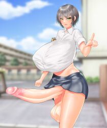 1futa balls big_balls big_breasts big_penis boner breasts breasts_bigger_than_head censored erect_penis erection fujidmc12 futanari huge_balls huge_breasts huge_cock hyper hyper_breasts hyper_penis light-skinned_futanari light_skin penis public public_nudity short_hair skirt tagme testicles