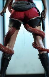 1girls 1monster 3d 3d_(artwork) ass bag bare_thighs behind behind_view between_legs black_legwear boots butt capcom caught cg claire_redfield clothed clothes clothing drool drooling female female_focus female_human firearm footwear gun handgun holster holstered_weapon human imminent_sex implied_penetration large_tongue legs_apart legs_spread licker long_tongue lower_body monster nocturnalone pistol rear_view red_shorts resident_evil resident_evil_2 resident_evil_2_remake revolver saliva saliva_drip saliva_string saliva_trail shorts spread_legs standing tentacle tentacle_around_leg tentacle_climbing_leg tentacle_in_pussy tentacle_on_female tentacle_tongue tentacle_under_clothes teratophilia thighs tongue tongue_wrap under_clothes vaginal_penetration weapon wet wet_skin