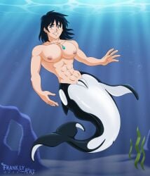 abs andromorph animal_humanoid bara_tiddies bara_tiddy barazoku bubble cetacean clitoris cuntboy delphinoid fin frankly-art gem genitals grey_eyes hi_res humanoid intersex jewelry male mammal marine marine_humanoid marine_taur merfolk moobs navel necklace nipples oceanic_dolphin orca pussy rock seaweed shoulder_length_hair smile solo split_form taur toothed_whale undersea underwater waist water