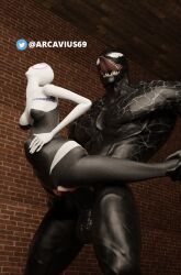 1boy 1girls 3d age_difference arcavius69 balls big_balls big_dom_small_sub big_penis bigger_dom bigger_male bigger_penetrating_smaller bulge dubious_consent female from_behind gwen_stacy gwen_stacy_(spider-verse) huge_cock impossible_fit long_penis long_tongue male marvel marvel_comics muscular muscular_male penis rape rough rough_sex size_difference smaller_female smooth_skin spider-gwen spider-man:_into_the_spider-verse spider-man_(series) stepped_on taller_male venom venom_(marvel)