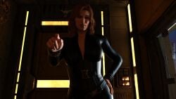 1girls 3d 3d_(artwork) athletic_female avengers black_widow_(marvel) bodysuit cleavage clothed elmeistro female female_only human human_only light-skinned_female light_skin looking_at_viewer maledom marvel marvel's_avengers_(game) natasha_romanoff red_hair solo solo_female superheroine tight_clothing