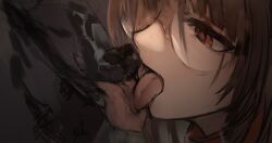 1animal 1boy 1dog 1girls aroused bangs blush braid braided_hair brown_hair canid canid_on_humanoid canine canine_on_human canis choker collar consensual deep_kissing domestic_dog dominant_male duo enthusiastic enthusiastic_consent extreme_french_kiss female female_human female_human/male_feral female_kissing_feral female_on_feral femsub feral feral_on_female feral_on_human french_kiss french_kissing fur glasses hi_res highres huge_ass human interspecies intimate kissing leash licking long_hair lovers loving_couple making_out male male/female male_canine mammal naked naked_female nude nude_female original passionate pleasure_face polki red_eyes romantic romantic_couple saliva straight submissive submissive_female tongue tongue_kiss tongue_out twin_braids zoophilia