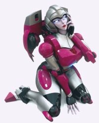 1girls 3d alien alien_girl arcee arcee_(g1) big_breasts blue_eyes breasts female female_only pinup red_lips red_lipstick robot robot_girl robot_humanoid solo solo_female thick_thighs transformers transformers_g1 trawert white_background