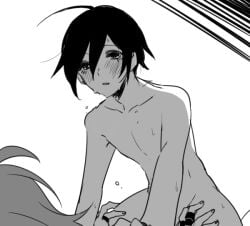 2boys convenient_censoring cowgirl_position danganronpa danganronpa_v3 gay leftover36 male male/male male_only rantaro_amami saihara_shuuichi straight_hair yaoi