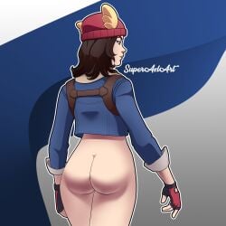 1girls brown_hair female_only fortnite fortnite:_battle_royale large_ass plump_ass skye_(fortnite) sole_male superaxlart