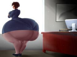 1girls absurdres ass big_ass bottom_heavy brown_hair business_mom clothing crescent_(artist) dat_ass digital_media_(artwork) enormous_ass female gigantic_ass glasses hi_res huge_ass huge_butt hyper hyper_ass large_ass madeline_(sweetscentedcrescent) massive_ass mature_female milf office office_lady shoes suit sweetscentedcrescent thick_ass thick_thighs wide_hips