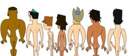 7boys ass cody_(tdi) dark-skinned_male dj_(tdi) duncan_(tdi) geoff_(tdi) justin_(tdi) male_only noah_(tdi) penis straight_hair tagme total_drama_island trent_(tdi) whit08pr0n