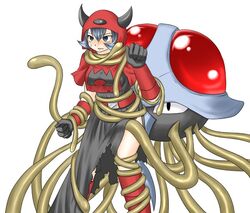 1girls breasts courtney_(pokemon) courtney_(pokemon_rse) female human nintendo pokemon pokemon_rse pokephilia team_magma tentacle tentacles tentacruel