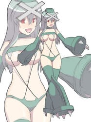 anthro breasts clothing color female female_only front_view metagross nintendo pokemon red_eyes sketch solo tagme zoom_layer