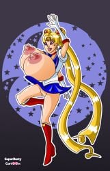 1girls bishoujo_senshi_sailor_moon blonde_hair blue_eyes boots breasts clothing erect_nipples female female_only gigantic_breasts gloves hyper hyper_breasts magical_girl nipples pussy sailor_moon skirt solo superbustycartoon usagi_tsukino very_long_hair