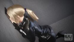 1boy 1girls 3d 3eeq animated black_outfit blender blonde_hair bodysuit deepthroat enthusiastic_fellatio fellatio glory_hole gloves high_heels latex long_hair nina_williams oral oral_penetration oral_sex ponytail sucking_penis tagme tekken tekken_7 video