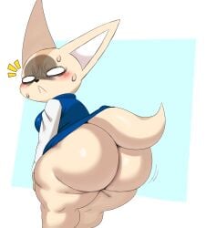 1girls aggressive_retsuko aggretsuko anthro ass big_ass big_butt bubble_ass bubble_butt edit female female_only fenneko furry sanrio skirt_caught_on_tail solo solo_female sssonic2 tagme