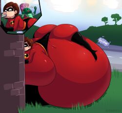 ass belly belly_expansion belly_inflation big_ass big_belly big_breasts bodysuit breasts brown_hair deviantseiga disney elastigirl enormous_belly enormous_breasts expansion female helen_parr huge_ass huge_belly huge_breasts hyper_belly immobile inflated_belly inflation large_ass lying_on_ground lying_on_self lying_on_stomach mature_female milf pixar self_lying skintight smooth_skin superheroine the_incredibles