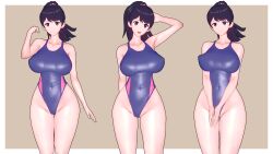 1girls 3d aoi_shibuya apuri digimon digimon_survive female female_only human one-piece_swimsuit solo swimsuit