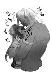 2boys blush deep_kissing dominant domination forced forced_kiss forced_yaoi gay gay_domination gay_sex head_grab holding_head kissing long_tongue male male/male male_only muscular muscular_male no_visible_genitalia nonesabu tears tongue tongue_kiss yaoi