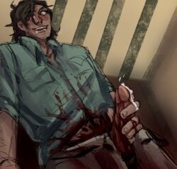 artist_request big_penis blood boyfriend_to_death brown_hair male strade yellow_eyes