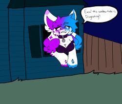 anthro canid constance_nebbercracker felid female full_tour hole_(anatomy) hybrid kittydog_(species) kittydogcookie mammal monster_house_(character) solo unusual_anatomy vore window