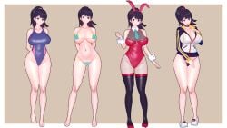 1girls 3d aoi_shibuya apuri bikini bunnysuit cosplay digimon digimon_survive female female_only human one-piece_swimsuit solo swimsuit takuma_momozuka takuma_momozuka_(cosplay)
