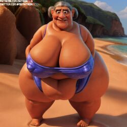 1girls 4k abuelita_(coco) ai_generated bbw beach belly belly_button big_ass big_belly big_butt breasts cellulite coco_(movie) disney elena_rivera female female_only gilf granny highres hips huge_breasts huge_hips large_ass large_breasts massive_thighs matronai_(artist) mature mature_female mature_woman nipples obese obese_female old older_female overweight overweight_female patreon patreon_username pinup pixar solo solo_female solo_focus ssbbw stable_diffusion swimsuit thick_legs thick_thighs thighs twitter_username wide_hips wrinkles