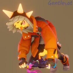 3d big_penis embarrassed female first_porn_of_character fortnite galaxia_(fortnite) gentlecat giant glowing hoodie macro male male/female nipples sunspot_(fortnite) surprised taller_male visible_nipples