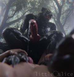 3d 3d_(artwork) animal_genitalia animal_penis anthro anthro_dominating_human big_dom_small_sub big_penis black_body black_fur bodily_fluids canid canine canine_genitalia canine_penis claws crinos digital_media_(artwork) digitigrade dominant dominant_anthro dominant_male dripping duo faceless_character faceless_human faceless_male feet first_person_view foot_fetish foot_on_chest foot_on_face forest forest_background fur genital_fluids genitals grin hand_on_foot hi_res human human_on_anthro humanoid_genitalia humanoid_penis interspecies littleslice-sfm looking_at_viewer looking_down male male/male male_dominating_male mammal nature nature_background penis plant precum precum_drip rubbing sitting_on_another size_difference smile smirk solo_focus source_filmmaker submissive submissive_human submissive_male submissive_pov taker_pov teratophilia toe_claws tree were werecanid werecanine werewolf werewolf_the_apocalypse world_of_darkness yellow_eyes