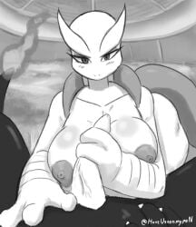 1boy 1boy1girl 1girls animated big_breasts breasts female furry handjob huge_breasts hxveuseenmypen large_breasts legendary_pokémon legendary_pokemon massive_breasts mega_evolution mega_mewtwo_x mewtwo naked naked_female pokemon pokemon_(species) tagme video