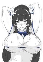 big_breasts cosplay dead_or_alive dungeon_ni_deai_wo_motomeru_no_wa_machigatteiru_darou_ka female hestia_(danmachi) nyotengu solo tagme tawashi1623