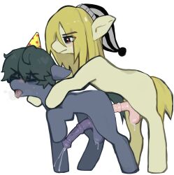 1boy 1futa 1male anal anal_sex ass balls cum cuming domination futa_on_male horse horse_penis meow_art my_little_pony nude original_characters penetration penis pony sex