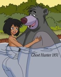 ass baloo bear bubble_ass bubble_butt completely_naked_male completely_nude completely_nude_male dark-skinned_male dark_skin disney exhibitionism femboy furry gay ghosthunter1851(artist) huge_ass huge_butt hugging human_on_anthro large_ass literature male/male male_only mowgli outdoor_nudity outdoors public_domain river smile smiling the_jungle_book water