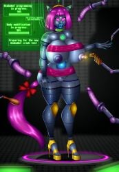 adekvatx bimbo_robot_girl cybernetic_corruption english_text female heeled_feet high_heels huge_ass huge_breasts implied_transformation mind_control robot_girl robotization tech_control text thick_thighs transformation wide_hips