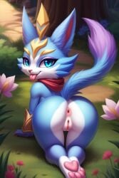 1girls ai_generated anthro anus ass battle_principal_yuumi cat_ears cat_tail feline female furry league_of_legends mammal on_all_fours pussy riot_games solo solo_female tagme tailzai tongue tongue_out yuumi_(lol)