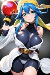 ai_generated android ankorodo_ai ass bandana bare_shoulders big_ass big_breasts black_bodysuit blonde_hair blue_hair bodysuit box breasts brown_gloves bursting_breasts clenched_hand dress female fingerless_gloves from_above gloves hair_between_eyes huge_ass huge_breasts large_ass large_breasts light-skinned_female light_skin lime_(saber_j) long_hair looking_at_viewer navel navel_visible_through_clothes nipples nipples_visible_through_clothing panties panties_over_bodysuit saber_marionette_j shorts sidelocks spandex spandex_bodysuit spandex_clothing spandex_pants spandex_shorts spandex_spats spandex_suit standing thick_thighs thighs tight_bodysuit tight_clothes tight_clothing underwear voluptuous voluptuous_female white_dress white_panties white_thong white_thong_leotard white_thong_panties white_underwear wide_hips yellow_bandana