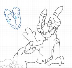 blep chimekeeperderg_(artist) diphallia diphallism doodle feminine_male forked_tongue genital_slit ghazkin line_art male monochrome multi_penis my_singing_monsters penile_spines penis serpent whiteboard_fox xyster_(my_singing_monsters)