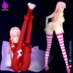 1girl 1girls 3d ass commission darling_in_the_franxx igneuzz pink_hair pussy_peek suit tagme thigh_gap zero_two_(darling_in_the_franxx)