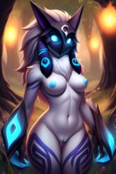 1girls ai_generated anthro breasts female furry kindred lamb_(league_of_legends) league_of_legends mammal pussy riot_games solo solo_female tagme tailzai wide_hips