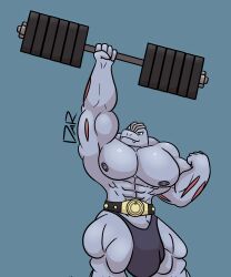 abs bara biceps big_muscles bodybuilder bulge dadra969 flexing flexing_bicep flexing_muscles hyper_muscles hyper_penis large_muscles lifting_weights machoke male male_only muscles muscular muscular_arms muscular_legs muscular_male muscular_thighs nipple_piercing pecs pokemon pokemon_(species) thighs weights