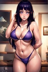 1girls abs ai_generated big_breasts bikini breasts female female_only hyuuga_hinata large_breasts light_skin muscles muscular muscular_arms muscular_female naruto naruto_(series) naruto_shippuden solo solo_female thick_thighs vitoryt